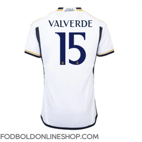 Real Madrid Federico Valverde #15 Hjemmebanetrøje 2023-24 Kortærmet